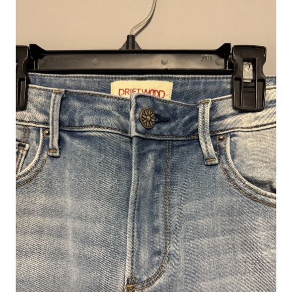 Driftwood Jeans Womens Size 27‎ Jackie Embroidered Straight Leg Blue $138 - Picture 2 of 13